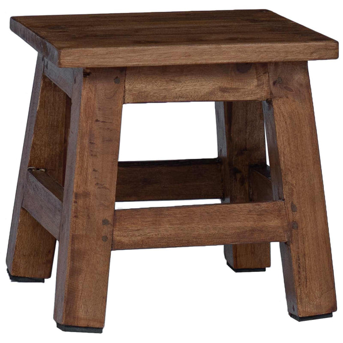 Taburet natural 26 x 26 x 26 cm Lemn de mahon WALTI