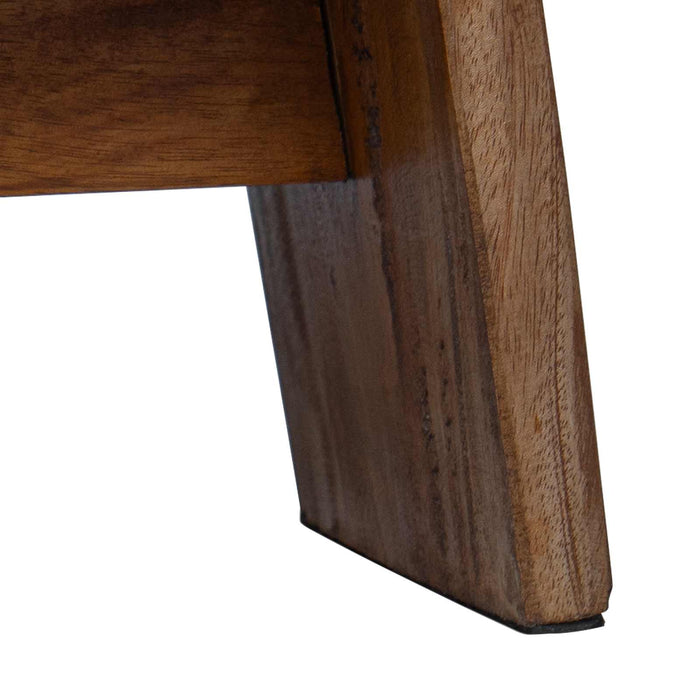 Taburet natural 29 x 20 x 17 cm Lemn de mahon WALTI