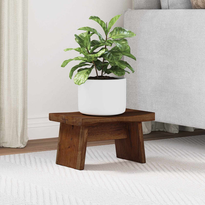 Taburet natural 29 x 20 x 17 cm Lemn de mahon WALTI