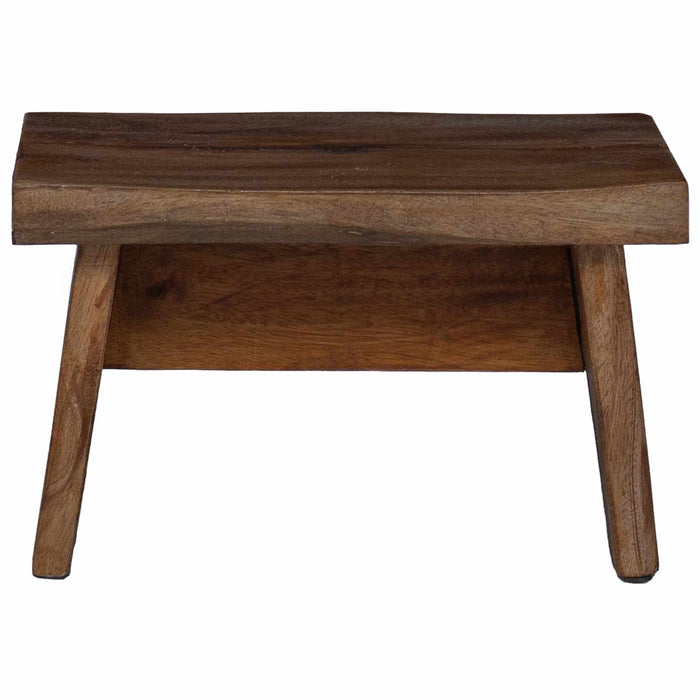 Taburet natural 29 x 20 x 17 cm Lemn de mahon WALTI
