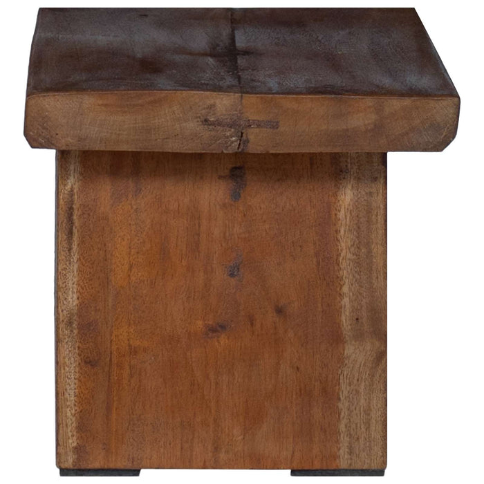 Taburet natural 29 x 20 x 17 cm Lemn de mahon WALTI