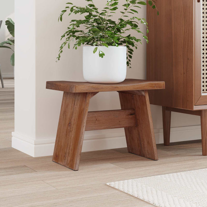 Taburet natural 40 x 25 x 31 cm Lemn de mahon - WALTI WALTI