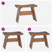 Taburet natural 40 x 25 x 31 cm Lemn de mahon - WALTI WALTI