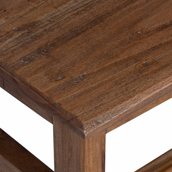 Taburet natural 37 x 37 x 46 cm Lemn de mahon WALTI