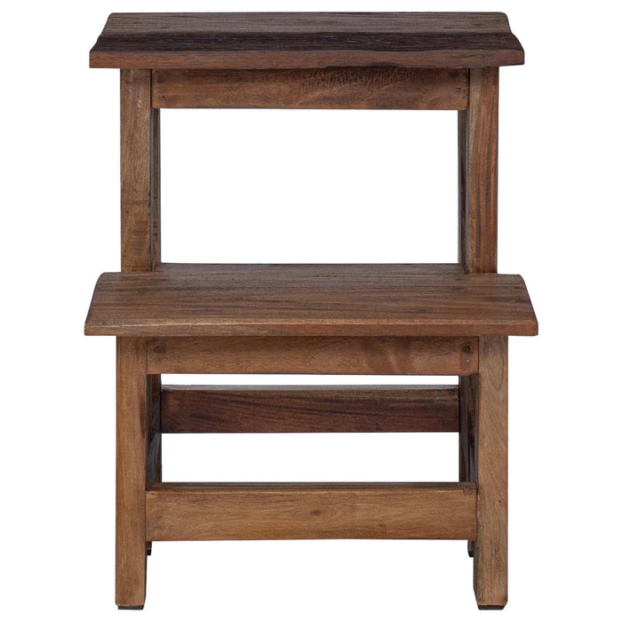 Taburet natural 37 x 37 x 46 cm Lemn de mahon WALTI