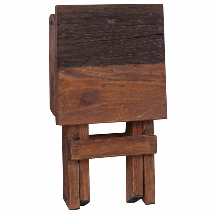 Taburet natural 30 x 30 x 48 cm Lemn masiv recuperat - WALTI WALTI