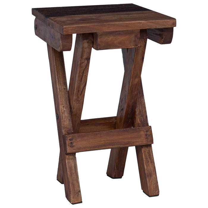 Taburet natural 30 x 30 x 48 cm Lemn masiv recuperat - WALTI WALTI