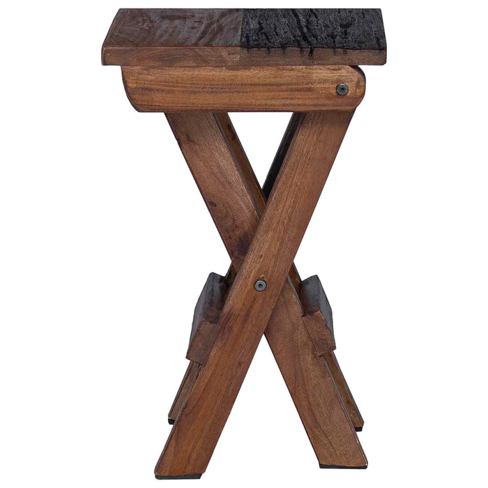 Taburet natural 30 x 30 x 48 cm Lemn masiv recuperat - WALTI WALTI