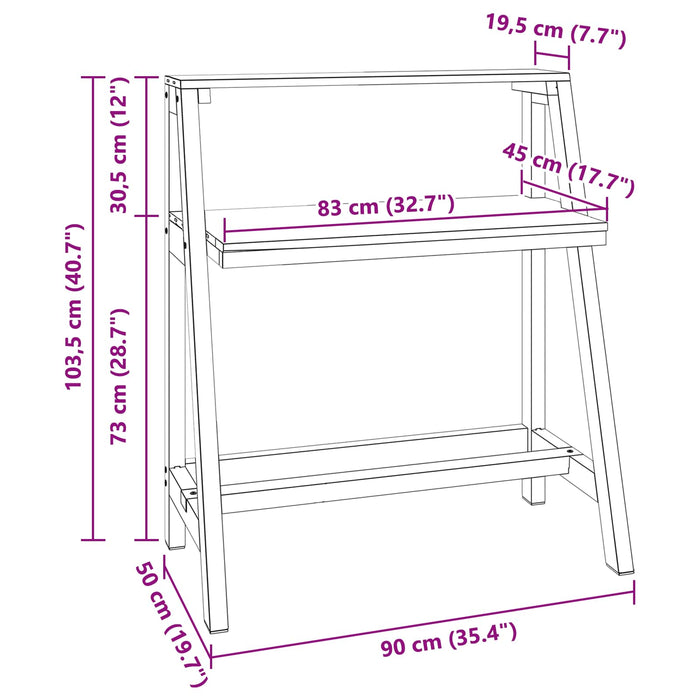 Birou Maro 90 x 50 x 103 cm Lemn recuperat masiv - WALTI WALTI