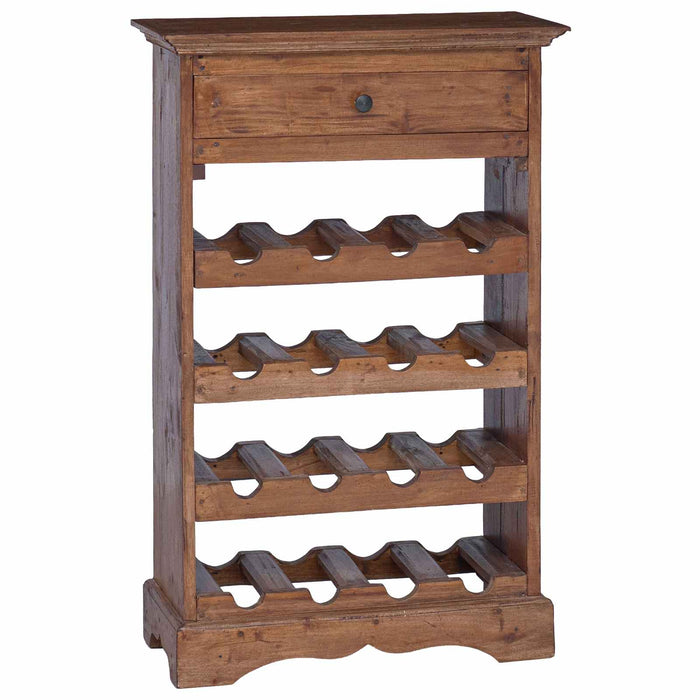Raft pentru vin 55 x 23 x 85 cm Lemn masiv de mahon - WALTI WALTI
