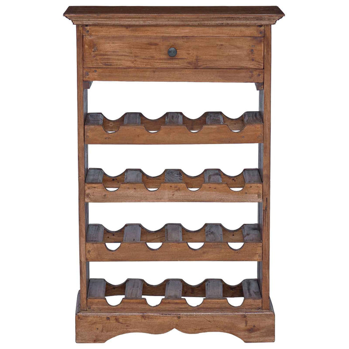Raft pentru vin 55 x 23 x 85 cm Lemn masiv de mahon - WALTI WALTI