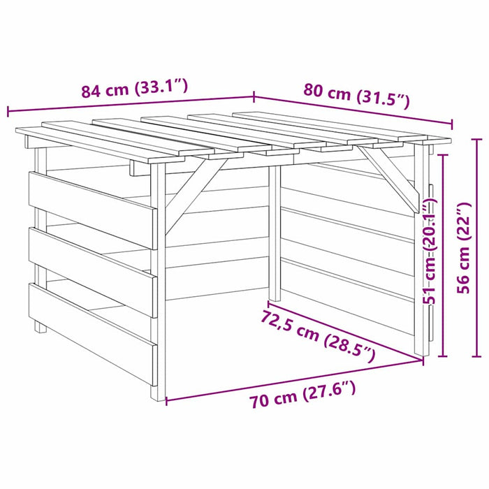 Garaj pentru Cositoare Gazon Maro 84 x 80 x 56 cm - WALTI WALTI