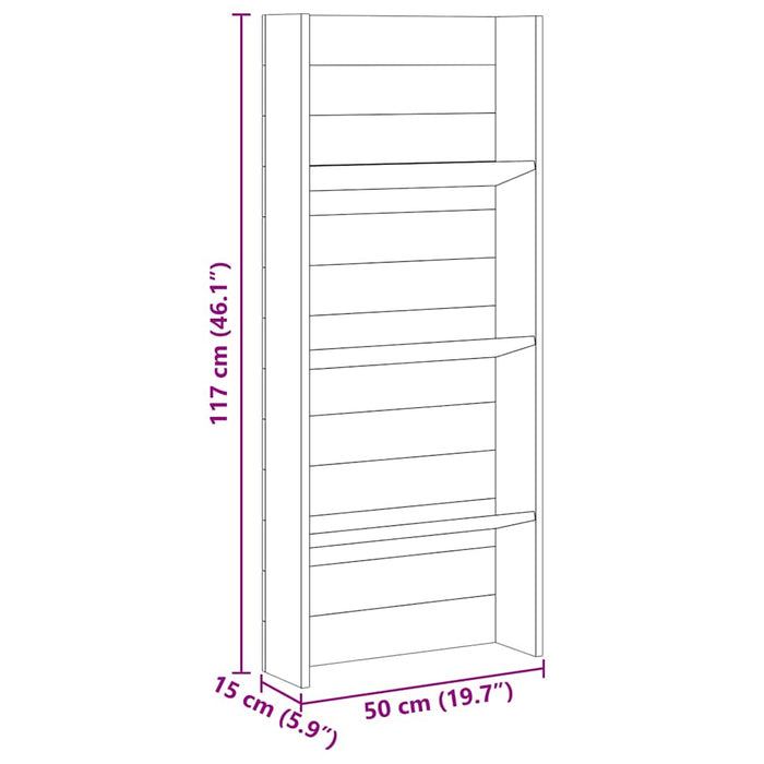 Rafturi pentru plante Maro 50 x 15 x 117 cm Lemn de pin tratat - WALTI WALTI
