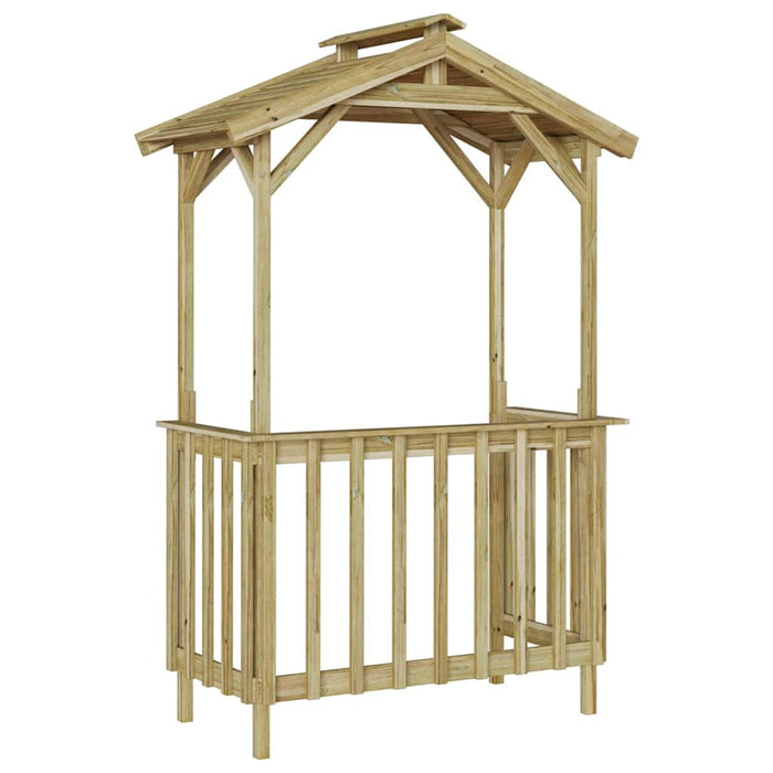 Adăpost BBQ 133.5x63x200 cm din Lemn de Pin Impregnat - WALTI WALTI