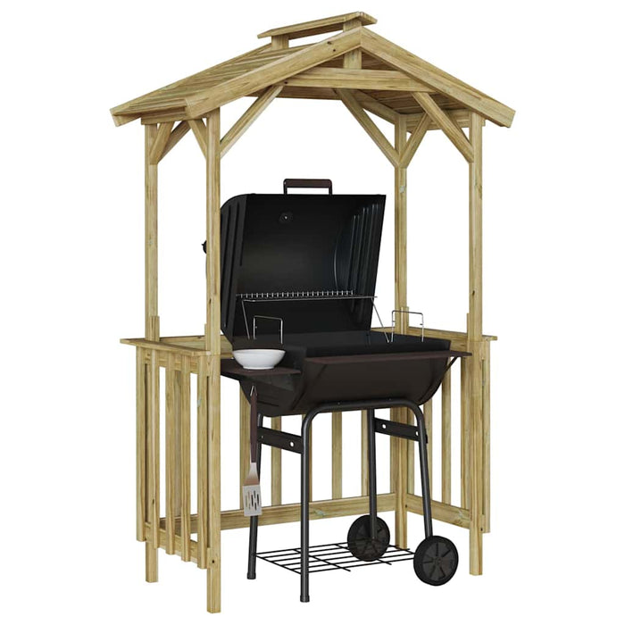 Adăpost BBQ 133.5x63x200 cm din Lemn de Pin Impregnat - WALTI WALTI