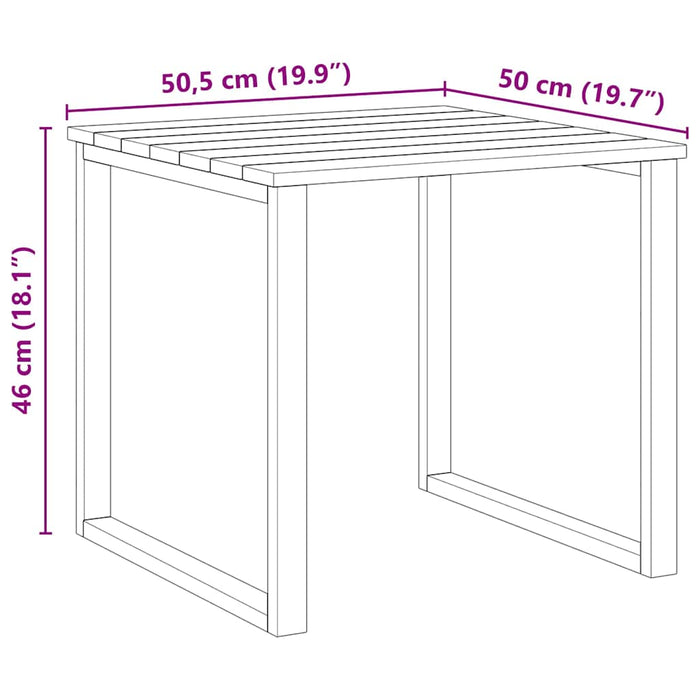 masă 3 pcs natural Lemn de pin tratat - WALTI WALTI