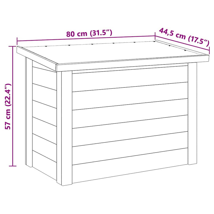 Cutie de depozitare cu depozitare natural 80 x 44,5 x 57,5 cm - WALTI WALTI