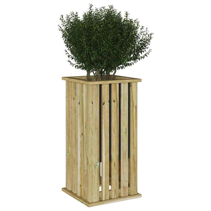 Cutii de plantare Maro 33 x 33 x 65 cm Lemn de pin tratat - WALTI WALTI