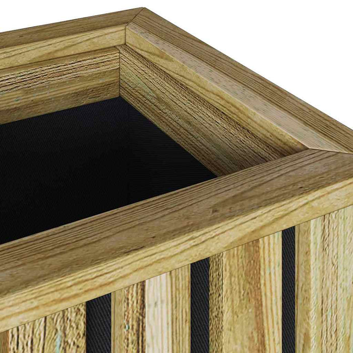 Cutii de plantare Maro 33 x 33 x 85 cm Lemn de pin tratat - WALTI WALTI