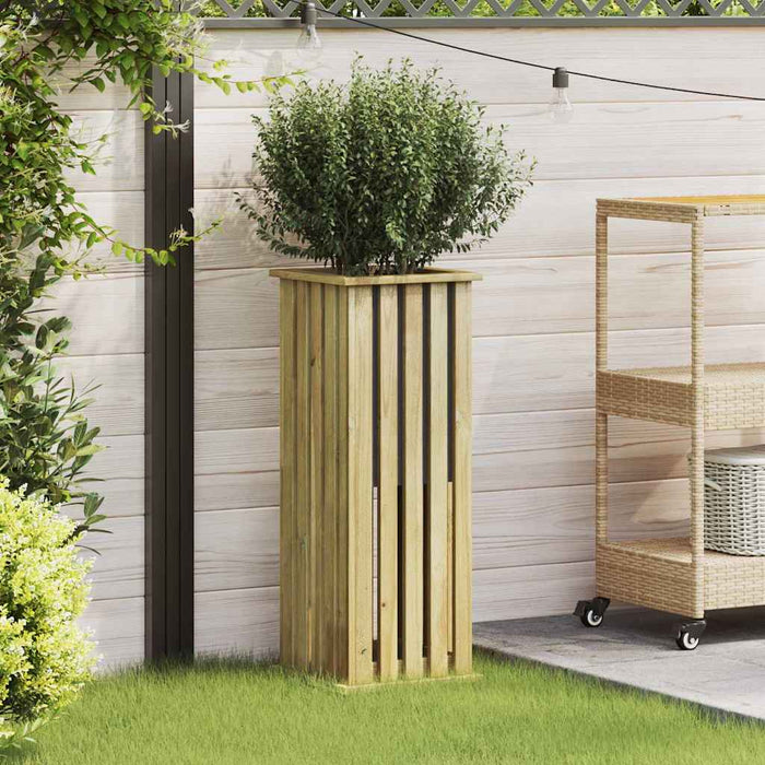 Cutii de plantare Maro 33 x 33 x 85 cm Lemn de pin tratat - WALTI WALTI