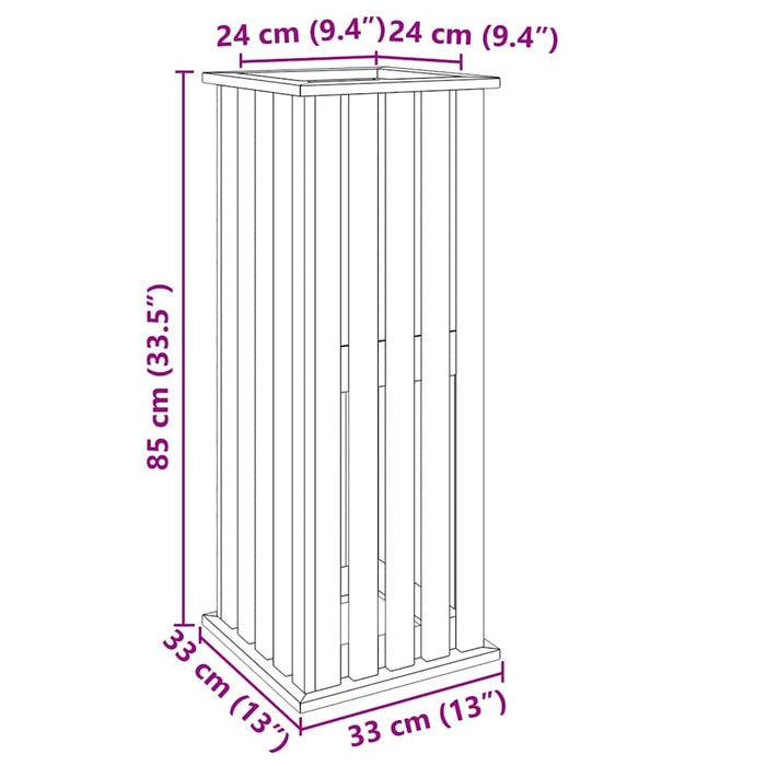 Cutii de plantare Maro 33 x 33 x 85 cm Lemn de pin tratat - WALTI WALTI