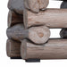 Taburet natural 30 x 30 x 38 cm Lemn solid de tec - WALTI WALTI