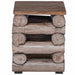 Taburet natural 30 x 30 x 38 cm Lemn solid de tec - WALTI WALTI