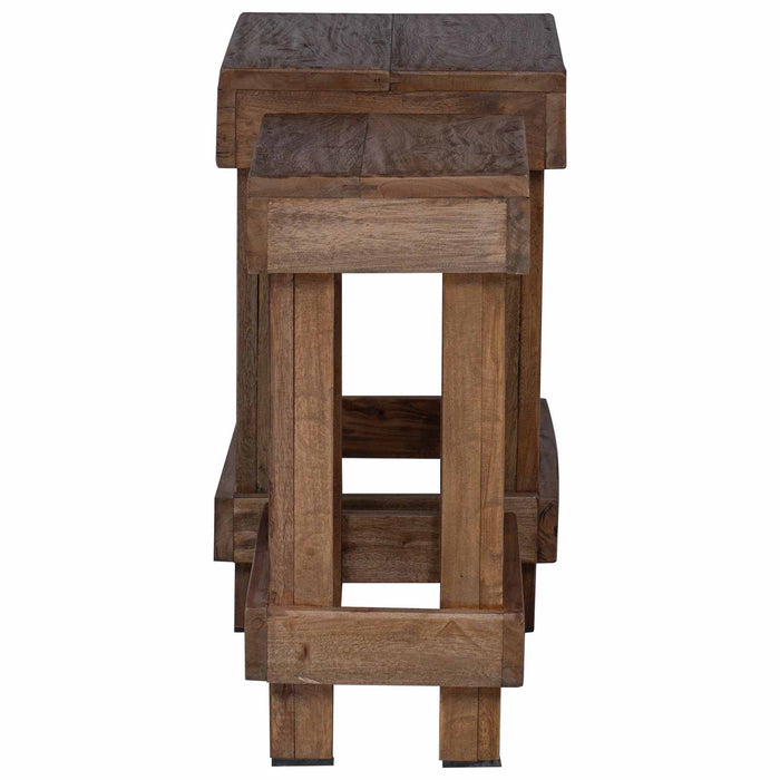 Suport pentru plante 2 pcs Maro 70 x 11 x 27 cm Lemn de mahon - WALTI WALTI