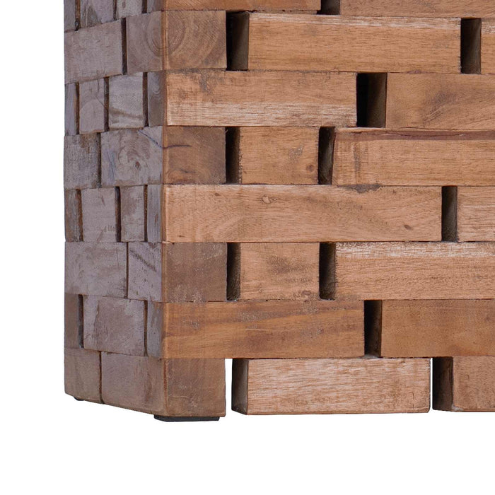 Taburet natural 29 x 29 x 48 cm Lemn masiv recuperat - WALTI WALTI