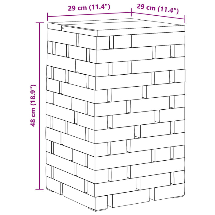 Taburet natural 29 x 29 x 48 cm Lemn masiv recuperat - WALTI WALTI