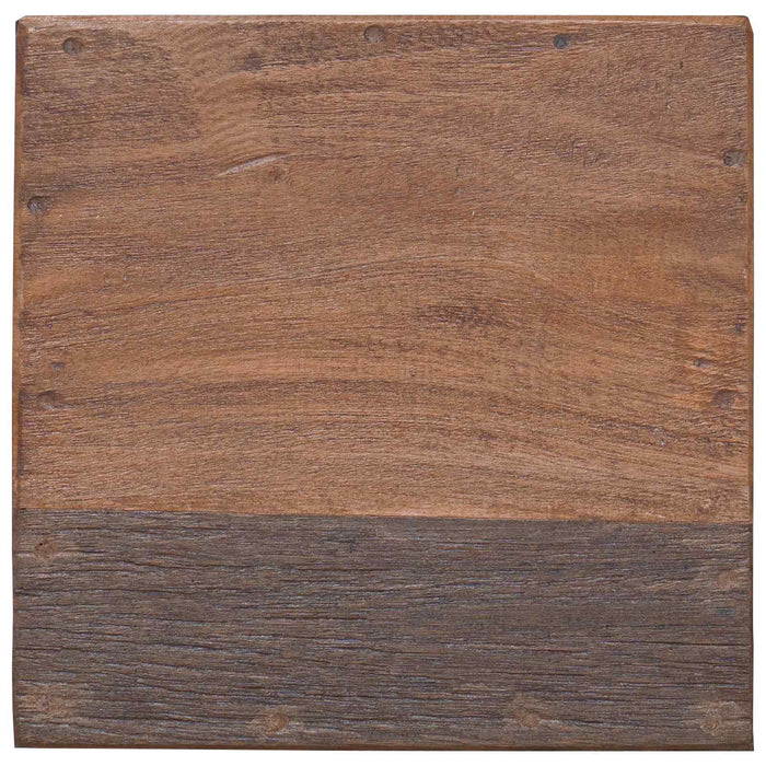 Taburet natural 29 x 29 x 48 cm Lemn masiv recuperat - WALTI WALTI