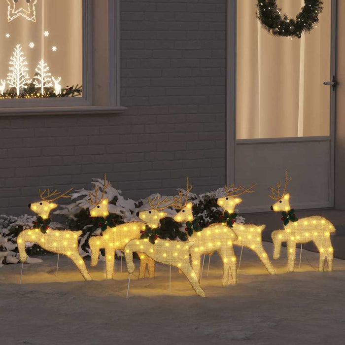 Renii LED 6 pcs Auriu 45 x 19 x 65 cm țesătură - WALTI WALTI