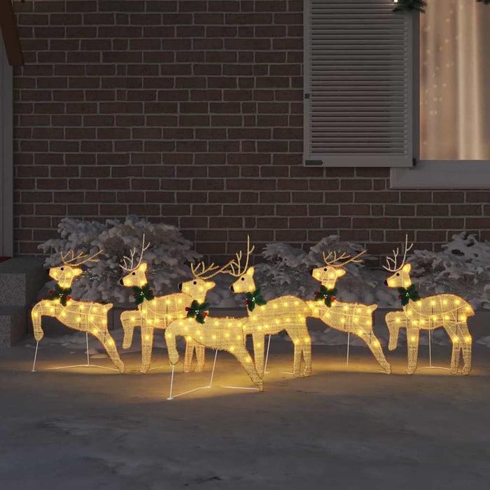 Renii LED 6 pcs Auriu 45 x 19 x 65 cm țesătură - WALTI WALTI