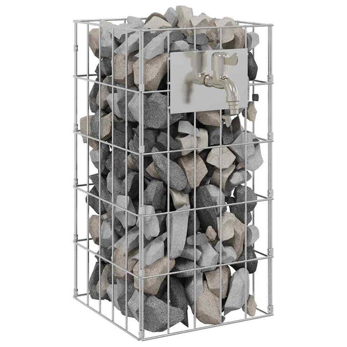 Coloană Gabion cu Punct de Apă 50x25x25 cm Oțel Inoxidabil - WALTI WALTI