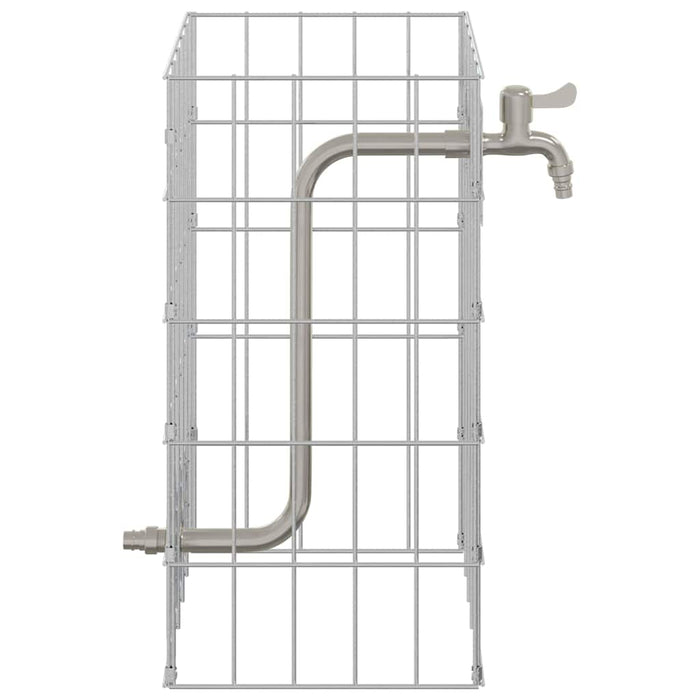 Coloană Gabion cu Punct de Apă 50x25x25 cm Oțel Inoxidabil - WALTI WALTI