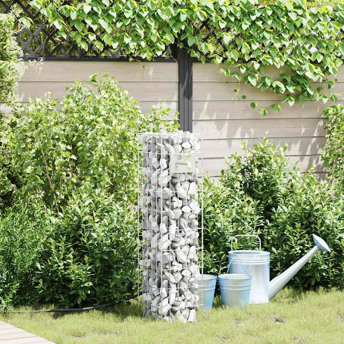 Coloană Gabion cu Robinet 100x25x25 cm Oțel Inoxidabil - WALTI WALTI