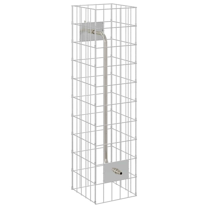 Coloană Gabion cu Robinet 100x25x25 cm Oțel Inoxidabil - WALTI WALTI