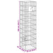 Coloană Gabion cu Robinet 100x25x25 cm Oțel Inoxidabil - WALTI WALTI