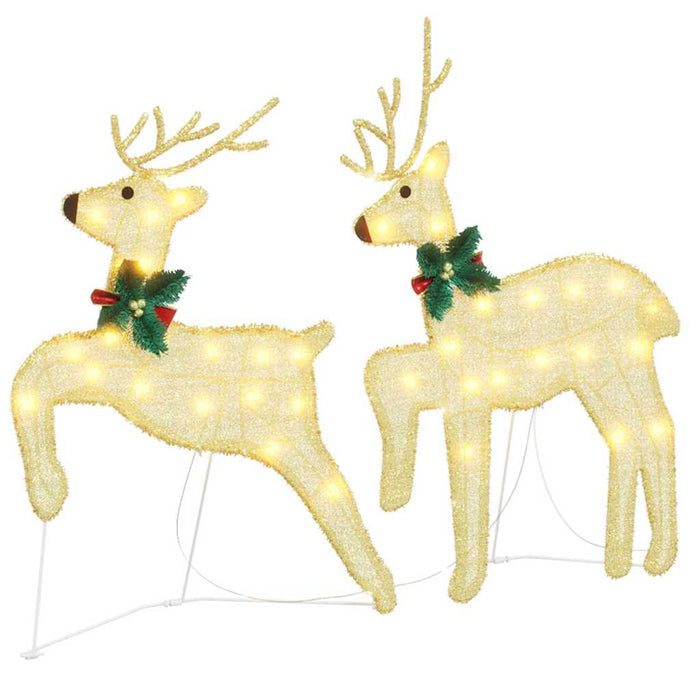 Renii LED 2 pcs Alb cald 45 x 19 x 65 cm țesătură - WALTI WALTI