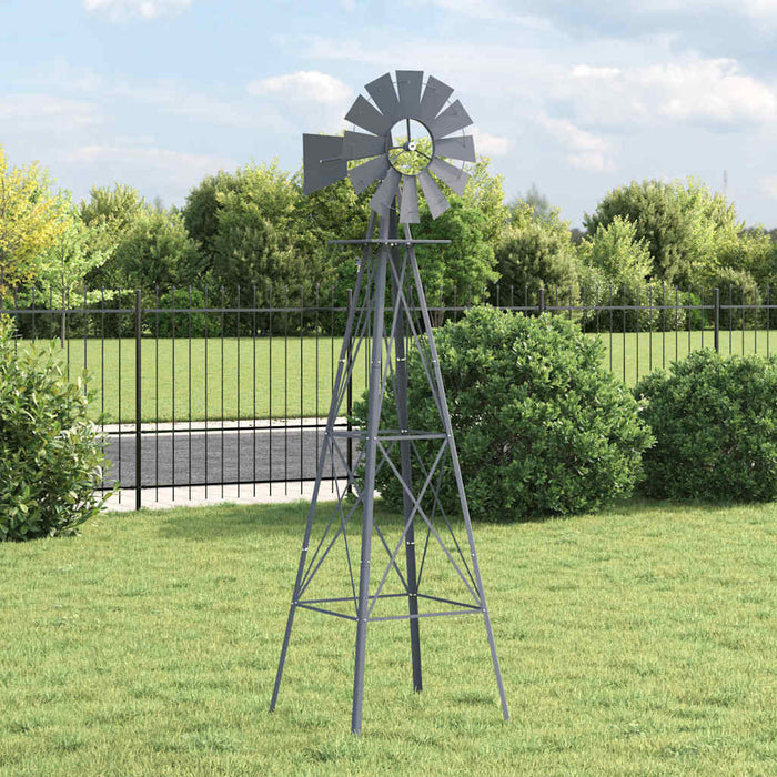 Moară de vânt Manual Gri 84 x 68 x 245 cm Fier - WALTI WALTI