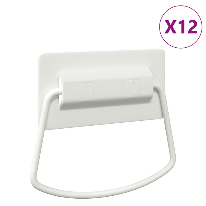 Mânere pentru dulap 12 pcs Alb 85 x 45 mm Metal WALTI