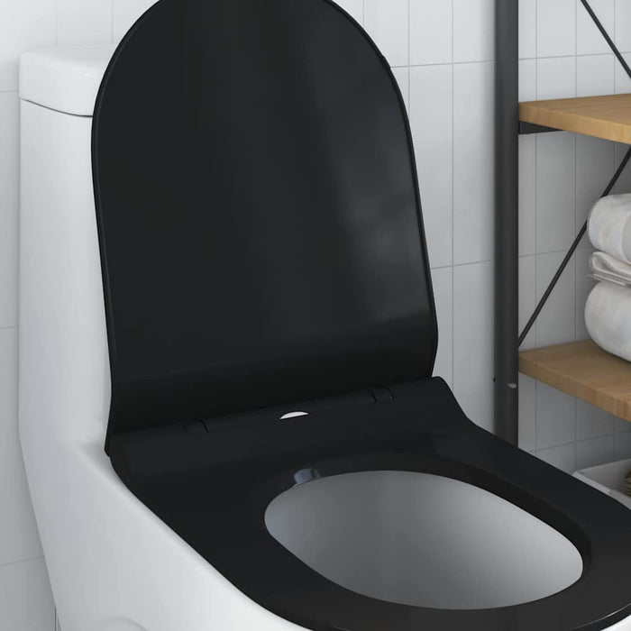 Capacul de toaletă Negru 50 x 36,5 x 5 cm Polipropilenă - WALTI WALTI