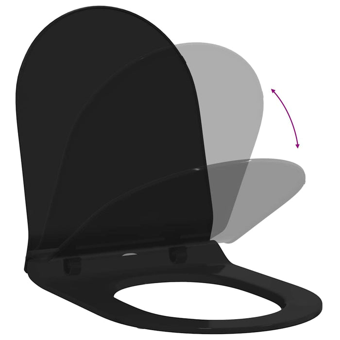 Capacul de toaletă Manual Negru 48.5 x 36 x 5 cm Polipropilenă - WALTI WALTI