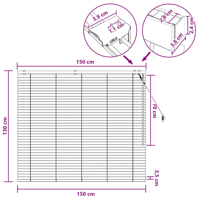 Jaluzea venetiană Aspect Stejar 150 x 130 cm 35 mm WALTI