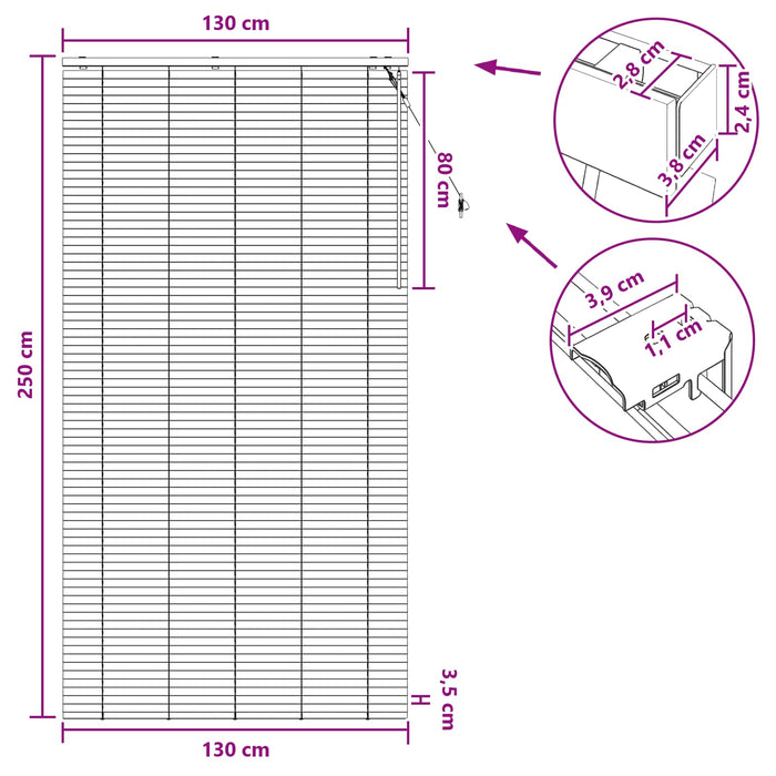 Jaluzea venetiană Aspect Stejar 130 x 250 cm 35 mm WALTI