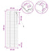 Jaluzea venetiană Alb 45 x 130 cm 35 mm Lemn solid de Paulownia - WALTI WALTI