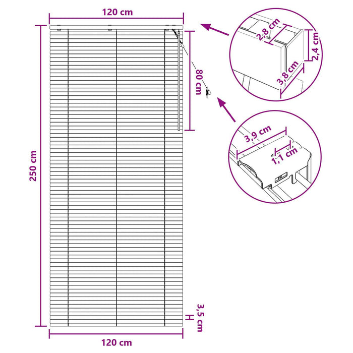 Jaluzea venetiană Alb 120 x 250 cm 35 mm WALTI