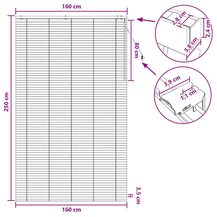 Jaluzea venetiană Alb 160 x 250 cm 35 mm - WALTI WALTI