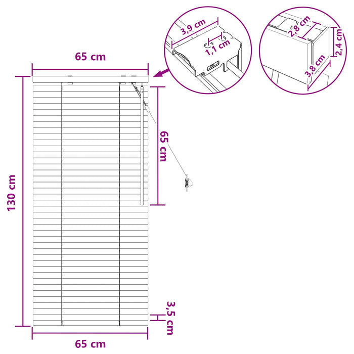 Jaluzea venetiană Maro închis 65 x 130 cm 35 mm - WALTI WALTI