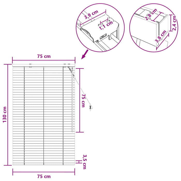 Jaluzea venetiană Maro închis 75 x 130 cm 35 mm - WALTI WALTI